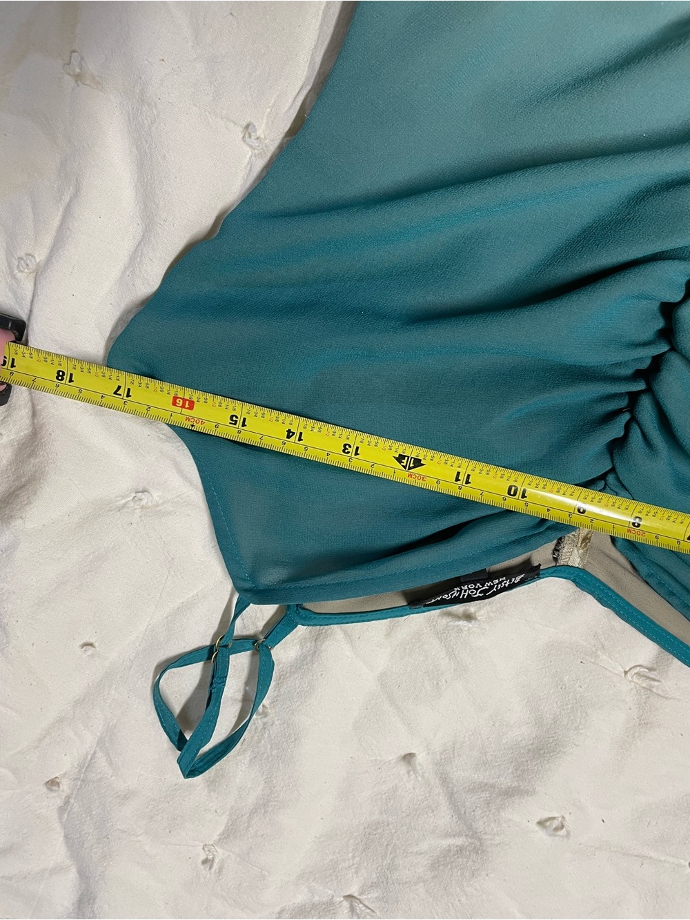 Betsy Johnson Teal to Lime Ombre Ruffle fishtail dress y2k - Picture 3 of 8